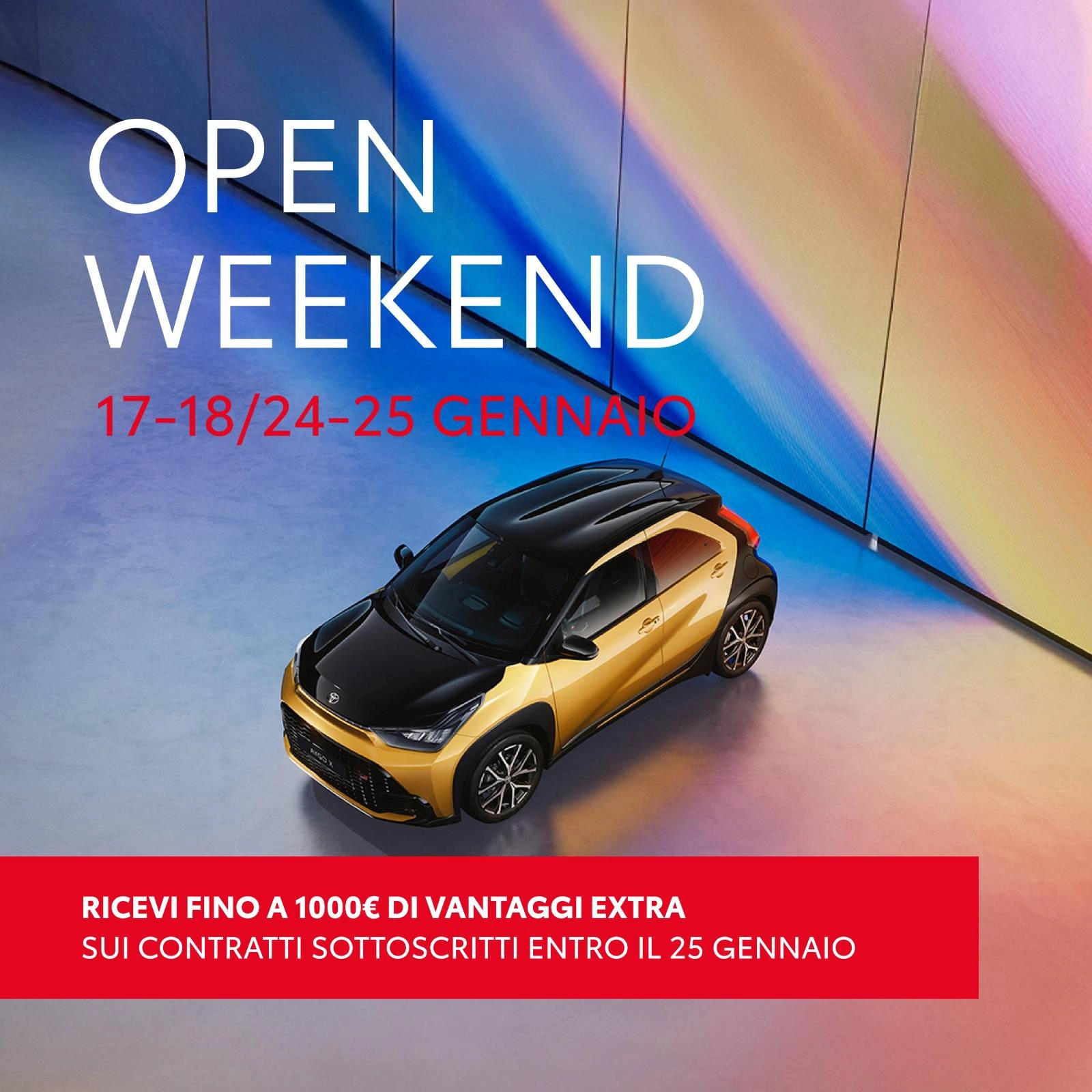 Banner open weekend Lucar